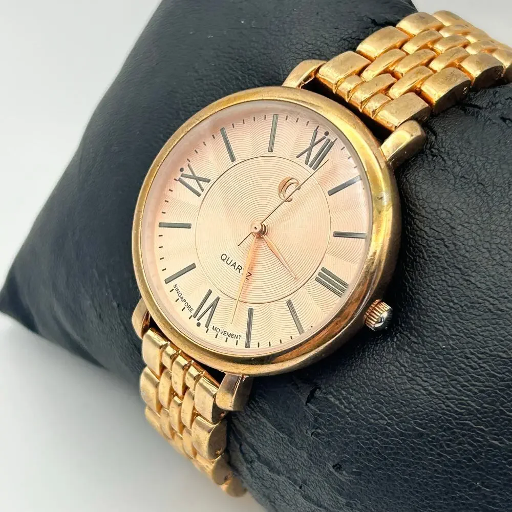 Charming Charlie Rose Gold Stainless Steel Women’s Watch Working New Battery